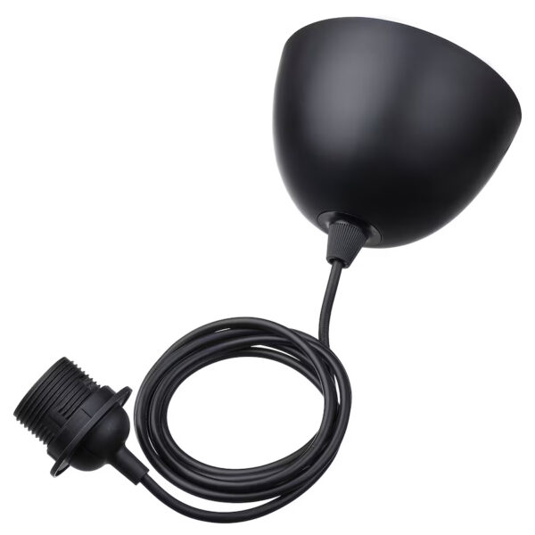 Sort pendelarmatur med 1,8 m kabel